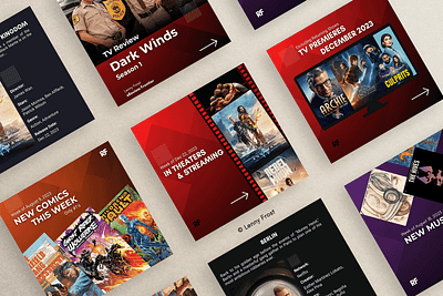 Instagram Post Design for Movies & TV Page branding carousel design instagram instagram post movies news social media