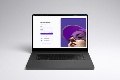 Minimalistic sign in screen inspiration app clean design indigo minimal minimalistic purple ui