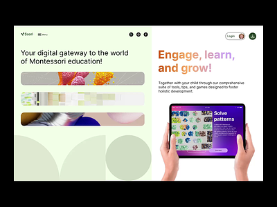 Montessori app - Web concept art director branding graphic design ui uxui web web design