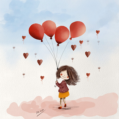 Balloons of Joy! branding childrens book illustration graphic design illustration images childrens book ipad procreate vector
