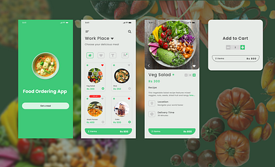 Food Ordering Application animation branding figma ui uiux visual design