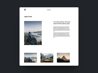 Aventis - Project page framer photography travel ui ux web design