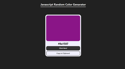 Javascript color genarator UI/UX branding graphic design ui uiux ux website