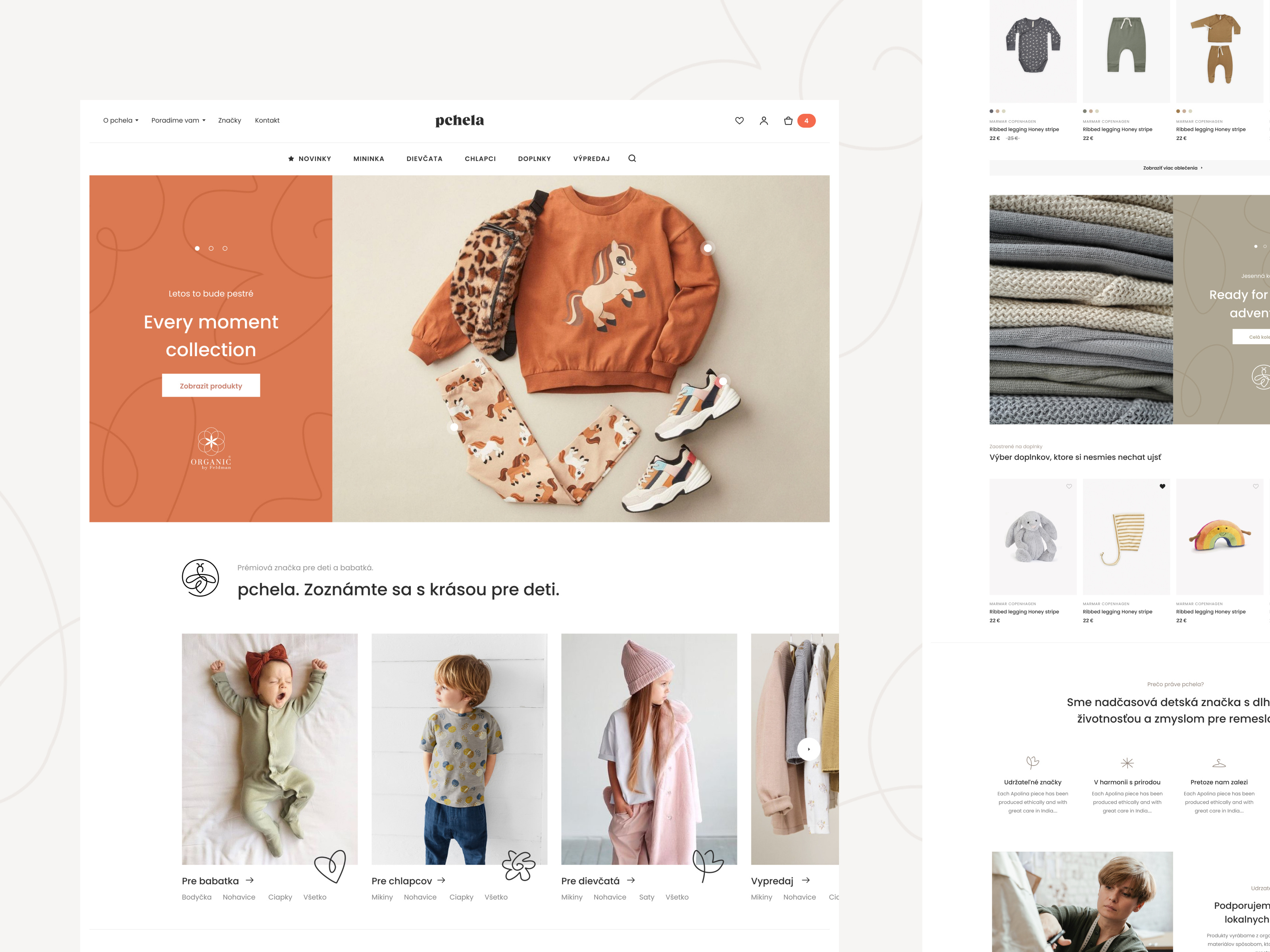 Pchela ⋆ ecommerce clean eco ecommerce figma marketplace minimal online shopping shopping ui ux web webdesign website