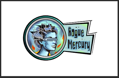 Rogue Mercury logo aphrodite beauty eric cantwell fae fairie fairy illustration logo mermaid muse myth mythology nighty night publishing rogue mercury spirit venus