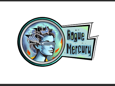 Rogue Mercury logo aphrodite beauty eric cantwell fae fairie fairy illustration logo mermaid muse myth mythology nighty night publishing rogue mercury spirit venus