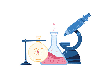 Science lab biology character characters design education flat illustration graphic design illustration lab science science lab simple