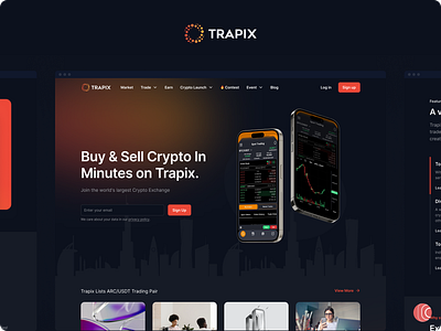 Trapix - Buy & Sell Crypto In Minutes on Trapix 3d animation branding design figma graphic design illustration logo mobile motion graphics ui ux website