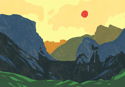 Mountains illustration india mountains nepal