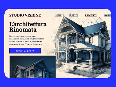 L'architettura Rinomata ai architecture bold bright bright color design desktop hero illustration landing menu site ui web web site