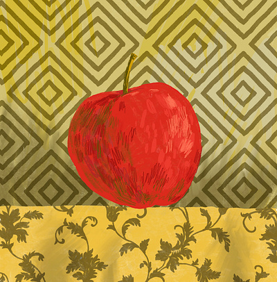 Apple apple illustration red red apple yellow