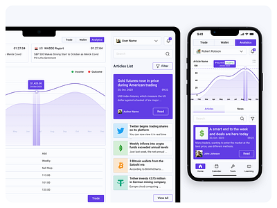 UPPER — Trading App — UI Kit branding dashboard design system desktop mobile trading ui ui kit ux uxui