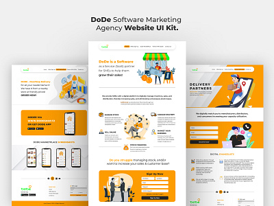 DoDe Software Marketing Agency Website UI Kit. business business website dribbble figma graphic design landing page landing page design marketing ui ui design uiux user experience user interface ux ux design web web design website website design