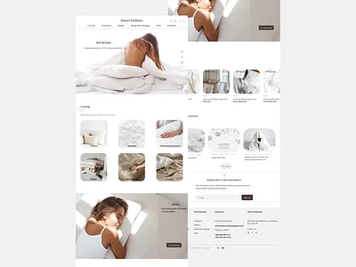 Online shop / Home textiles / Web design graphic design ui