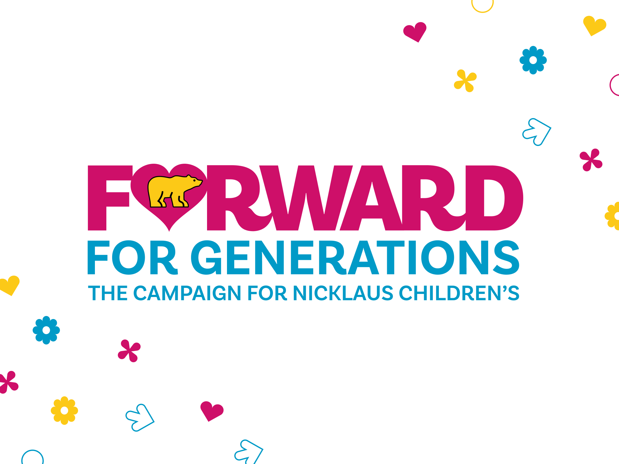 Forward For Generations Logo brand design branding capital campaign childrens brand childrens hospital forward for generations fundraising generations hospital logo logomark medical nonprofit