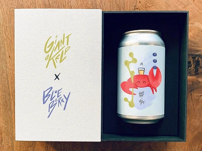 Giant Kelp x Blue Berry IPA beer blueberry can crab ginger ipa kelp packaging