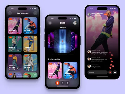 Video Sharing App android app app design creative creative platform design dribbble best shot interface mobile mobile app mobile applications design mobile design mobile ui profile ui vedio vedio sharing app vedio web video app video sharing