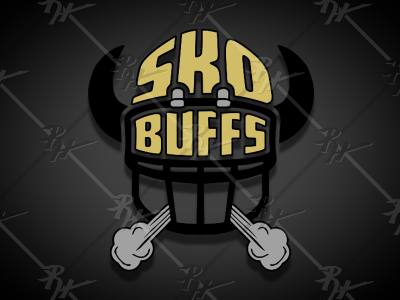 Sko Buffs Helmet athletics buffaloes buffs classic football illustration mascot ncaa prime time sko sports vintage