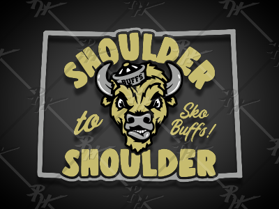 Shoulder to Shoulder athletics buffaloes buffs classic colorado football illustration mascot ncaa prime time shedeur sko sports vintage