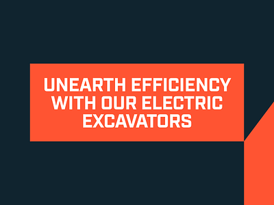 Abstract Excavator abstract block bold brand branding construction electric excavator identity logo minimalist orange