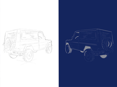 G Wagon W461 design graphic design gwagon illustration procreate sketch