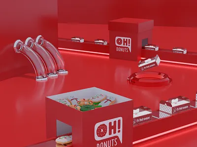 Oh Donut Mockup 3d 3d artist 3d designer animation blender branding graphic design logo maya mockup motion graphics new design product product design product designing product photography unreal zbrush