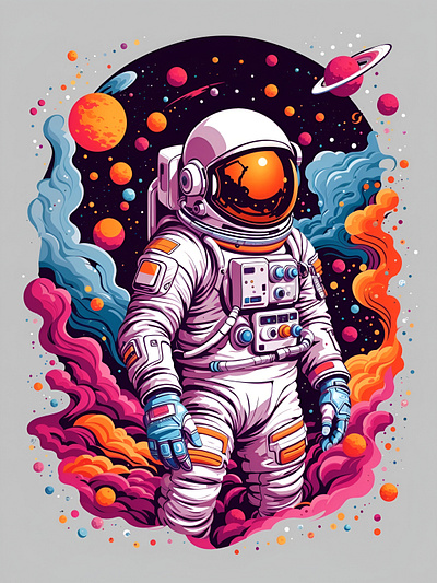 Beautifull illustration of astronaut 3d animation branding graphic design logo motion graphics ui