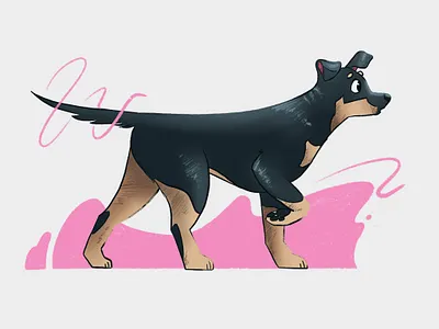 Dog portrait - Bajka 2d animal blackdog character cutedog design dog dogportrait drawing hunting illustration pet polishillustration portrait procreate pup
