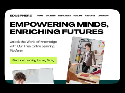 Edusphere agrandir brigh bright bright color course education hero pictures ui