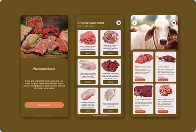 Online Meat Shop App consumer design easily meat shop app problem solving ui user interface design ux