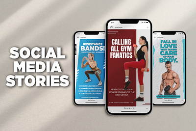 Social Media Stories Volume 2 fitfam fitnessgoals flyers graphic design gym gymlife inspiration instagood instagram instagram stories posts productdesign social media posts social media stories stories ui workouttime