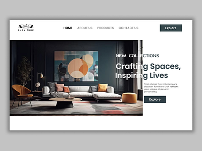 Landing page ui design furnitureui graphic design landingpage landingpageui ui uidesign uiux user interface