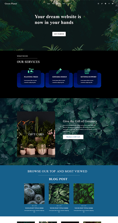 Green planet - Squarespace website template, minimalist template branding business cms customized template designed website editable website template graphic design home page logo minimalist template plants site squarespace squarespace 7.1 squarespace website template website website design website template wix