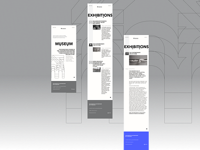 Mobile version of website for Belgrade museum of modern art design logo ui ux
