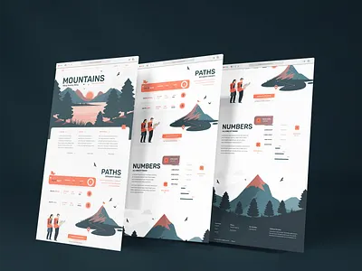 Webpage design - Hiking Project branding design graphic design illustration minimal ui ux webdesign webpage