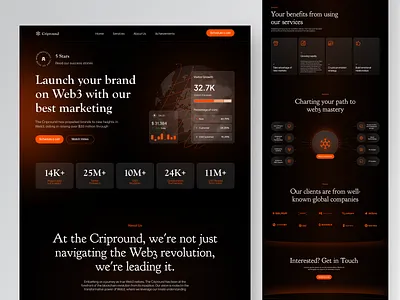 Web3 Marketing Agency Landingpage - Cripround crypto cryptocurrency defi digital agency exchange finance marketing agency web3