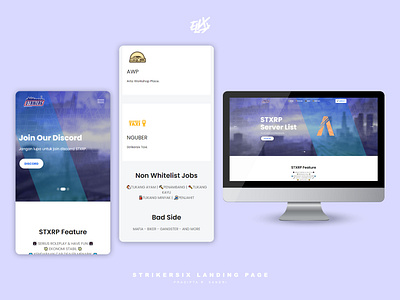 STRIKERSIX Landing Page app ui ux website