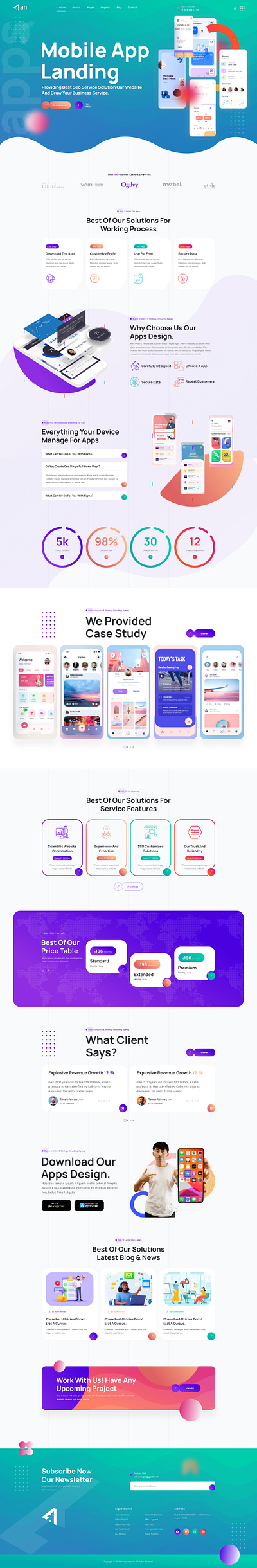 Apps Landing Template ui web template