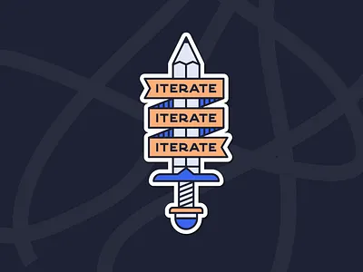 Pencil Sword Sticker color design graphic design illustration monoline illustration spot illustration