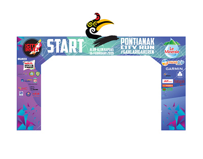 Desain Gate Pontianak City Run 2019 branding design graphic design illustration vector