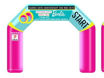 Balon Gate Desain for Barbie Run 2019 branding design graphic design illustration vector