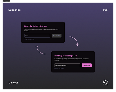 Daily UI - Subscribe app branding design illustration logo message minimal notification popup subscribe subscription typogaphy ui ui design uxdesign