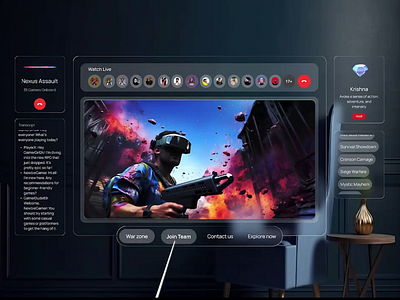 🌌Intro to Nexus Assault:A Spatial Design Revolution in E-Sports animation design dribbble shot e sports app gaming app spatial spatial design user experience user interface