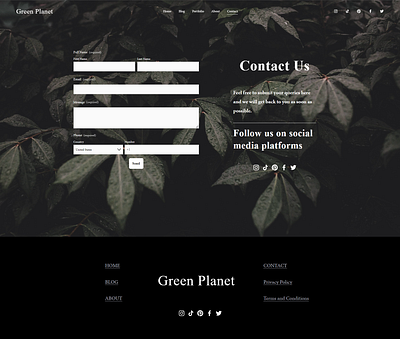 Green planet - Squarespace website template - Contact us page contact contact page contact us page design graphic design minimal template minimalist template plants squarespace squarespace theme squarespace website squarespace website template template ui ux web design website website design website design template website theme