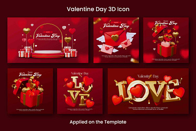 Valentine Day Banner 3D Icon 3d free download 3d icon 3d icon pack download free free download valentine banner valentine day valentine day flyer valentine poster valentines day