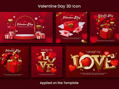 Valentine Day Banner 3D Icon 3d free download 3d icon 3d icon pack download free free download valentine banner valentine day valentine day flyer valentine poster valentines day