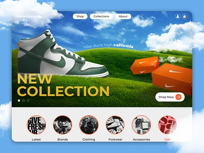 Sneaker shop redesign landing shop ui ux web