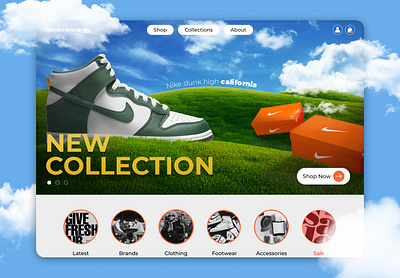 Sneaker shop redesign landing shop ui ux web