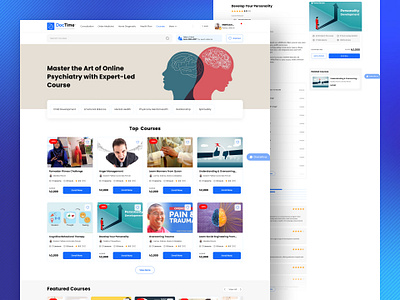 Courses Landing Page Design for DocTime Website courses doctime healthcare jahidul ui ux mentalhealth online appointment online doctor telemedicine