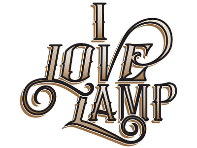 I love lamp design illustration lettering type typography